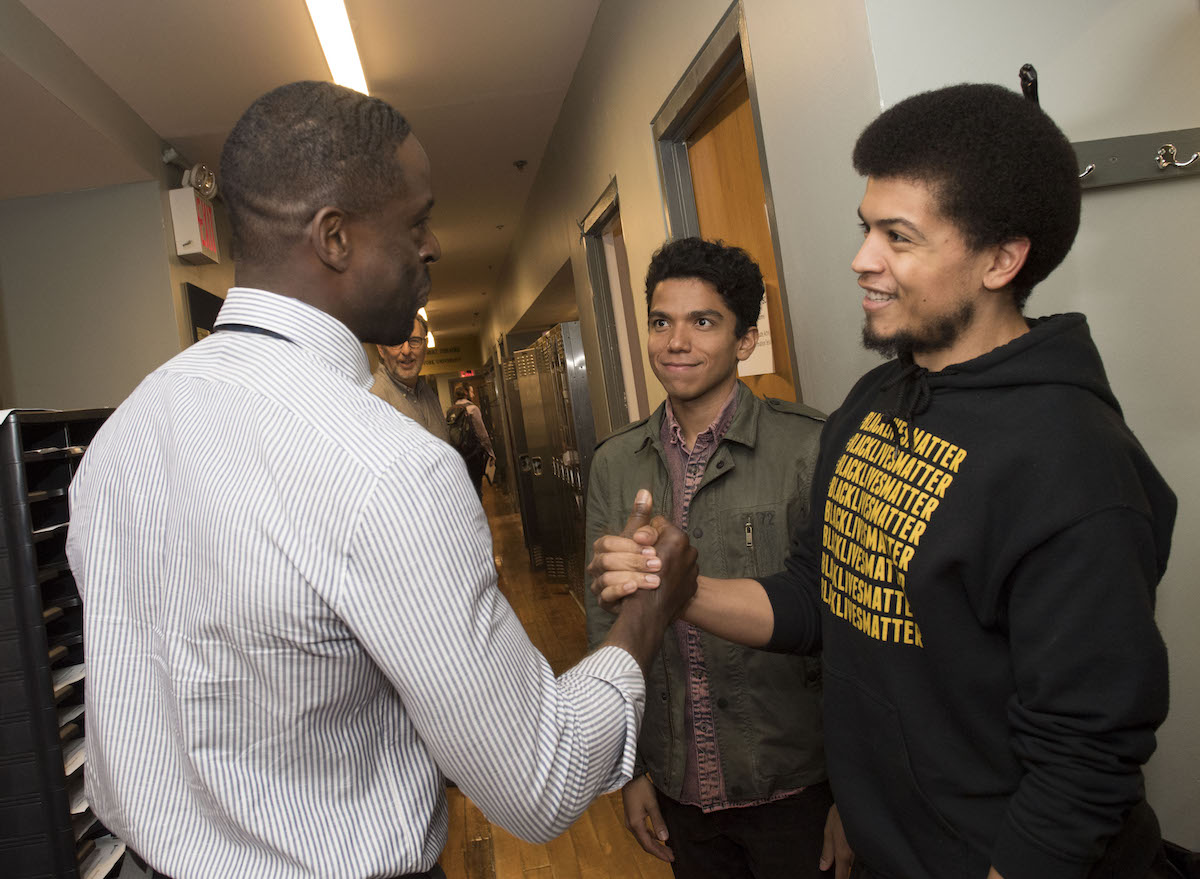 Sterling K. Brown meets current students